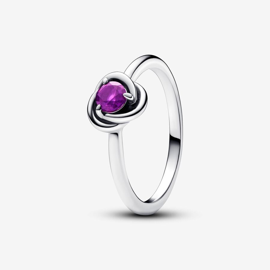 February Purple Eternity Circle Ring image number 0