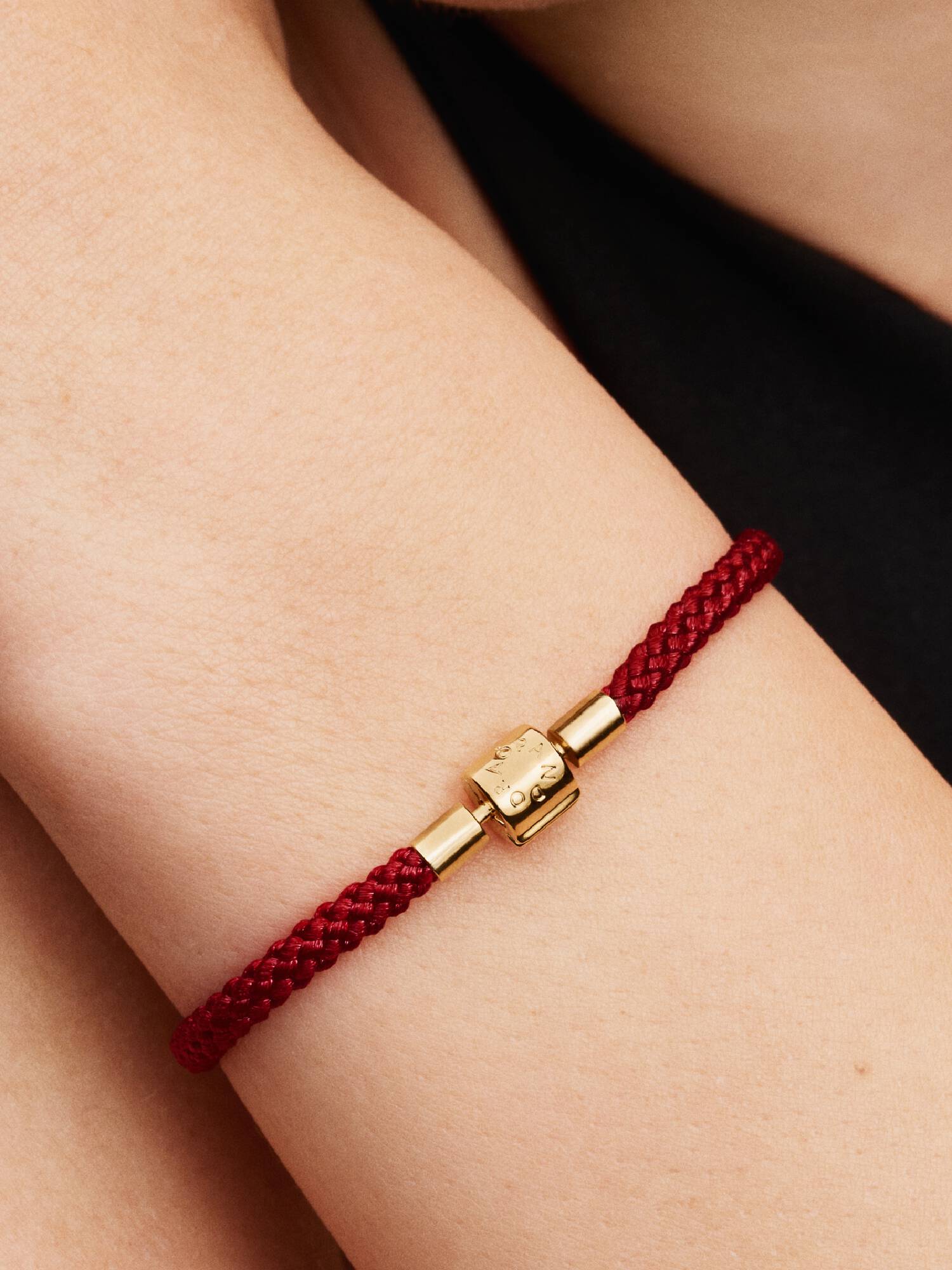 Bracelet Cordon rouge scintillant