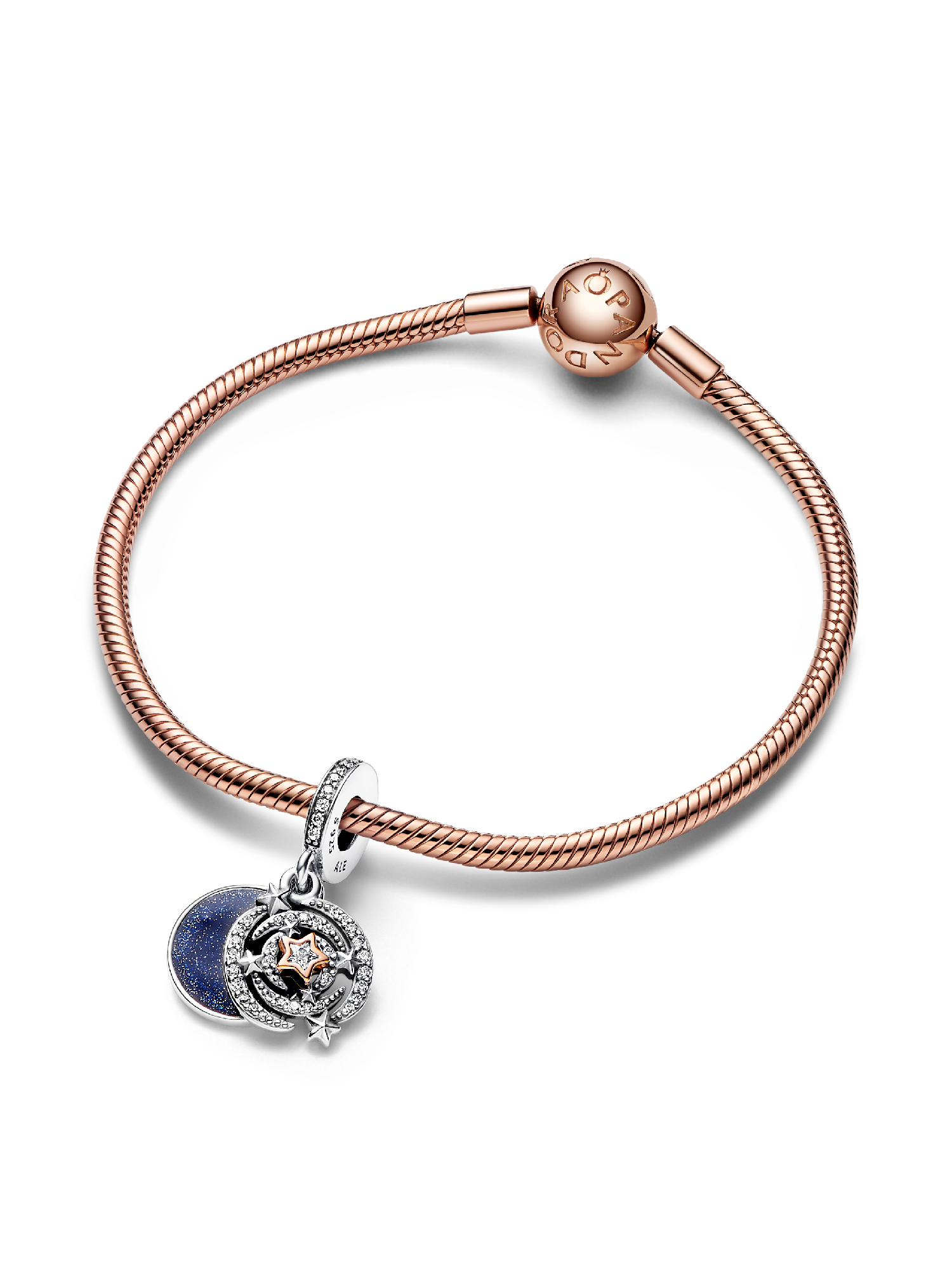 Two-tone Shooting Star Double Dangle Charm