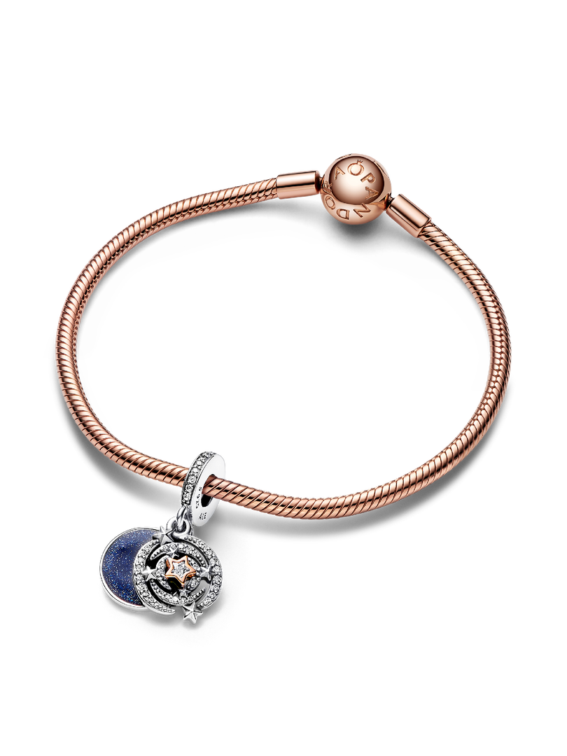 Two-tone Shooting Star Double Dangle Charm