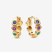 Marvel The Avengers Infinity Stones Hoop Earrings | Gold plated | Pandora Canada