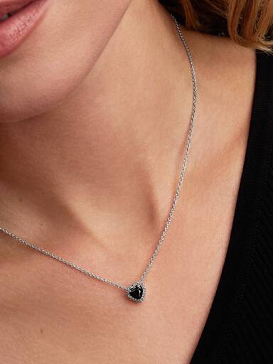 Collier à pendentif Cœur surélevé