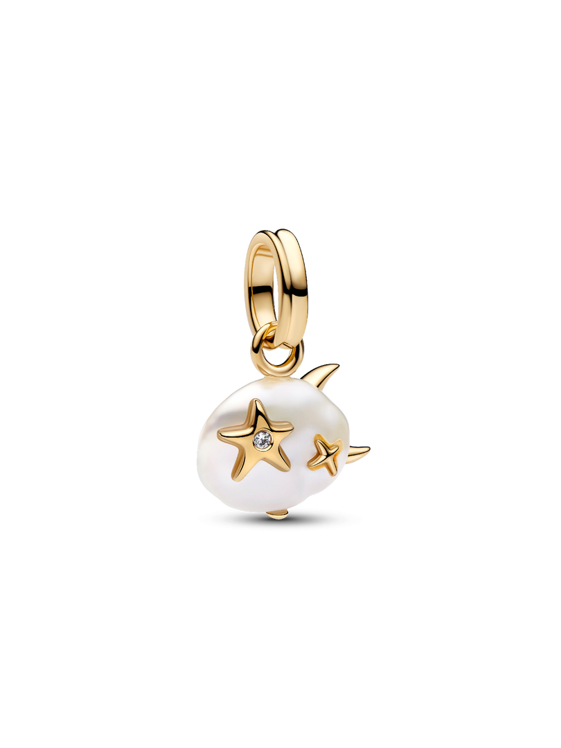 Treated Freshwater Cultured Baroque Pearl Cloud Dangle Charm