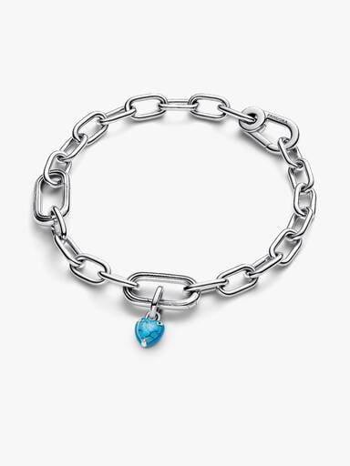Mini charm-pendentif Cœur turquoise