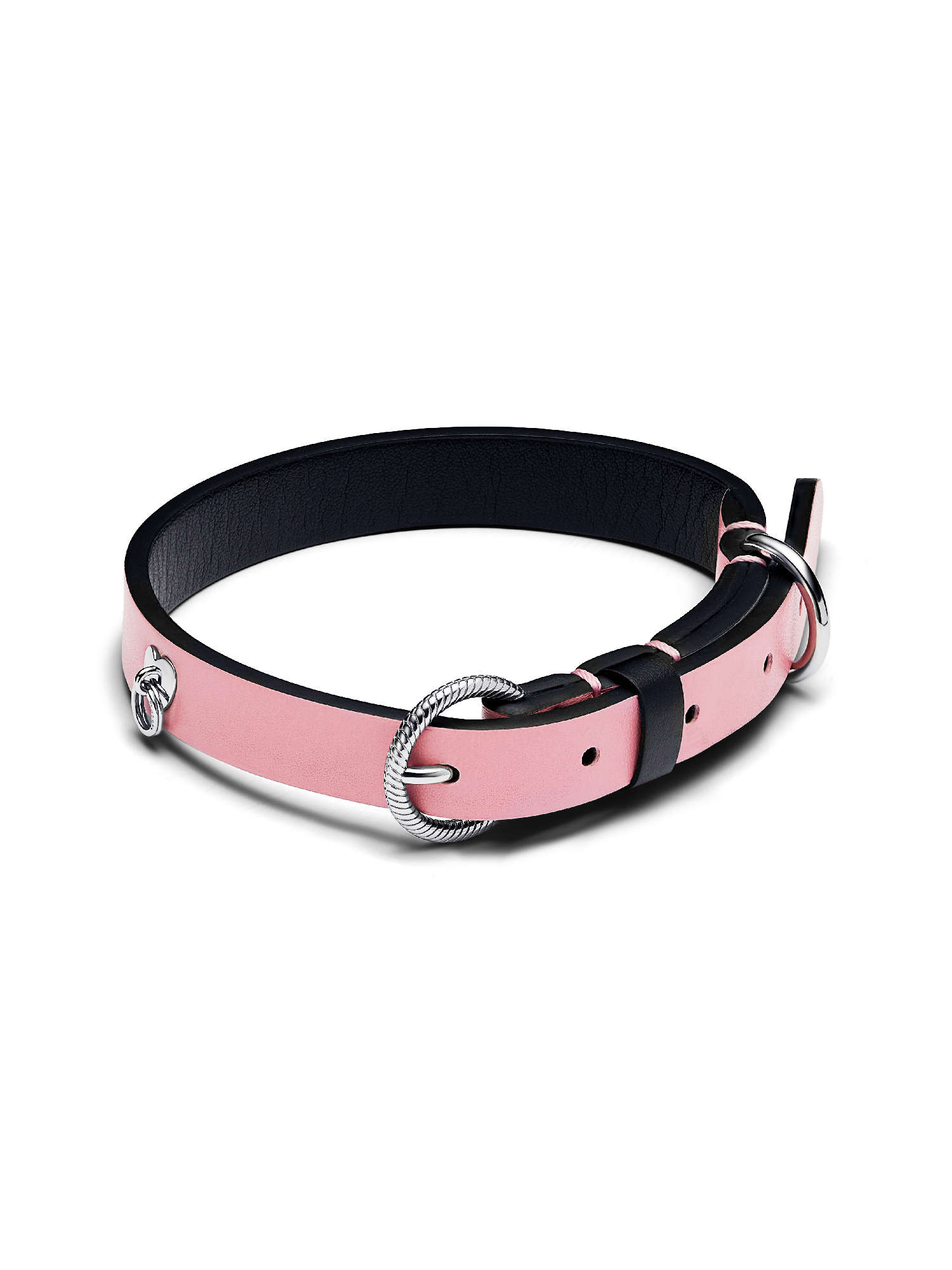 Pink Leather-free Fabric Pet Collar