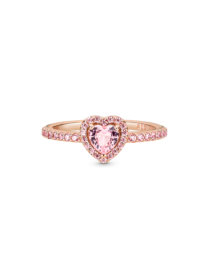 Sparkling Elevated Heart Ring