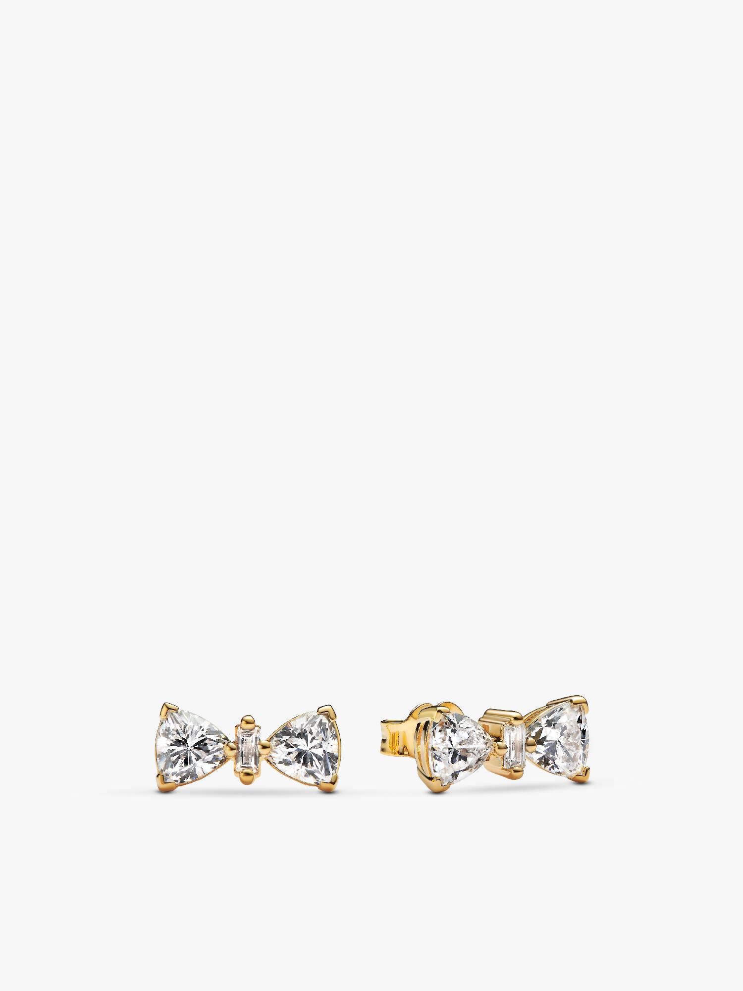 Sparkling Bow Stud Earrings