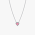Collier Cœur rose surélevé Collier Cœur rose surélevé
