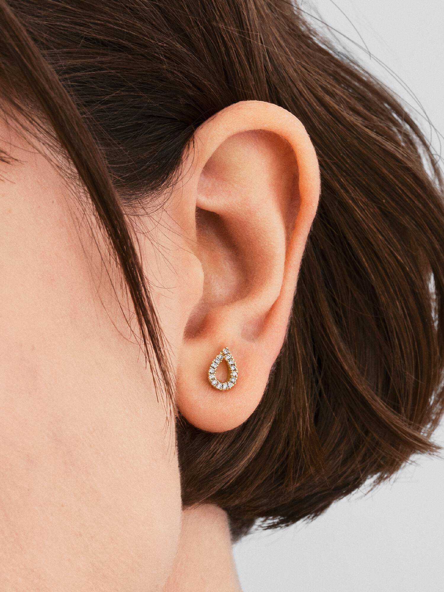 Boucles d’oreilles pavées de diamants cultivés en laboratoire Pandora Infinite