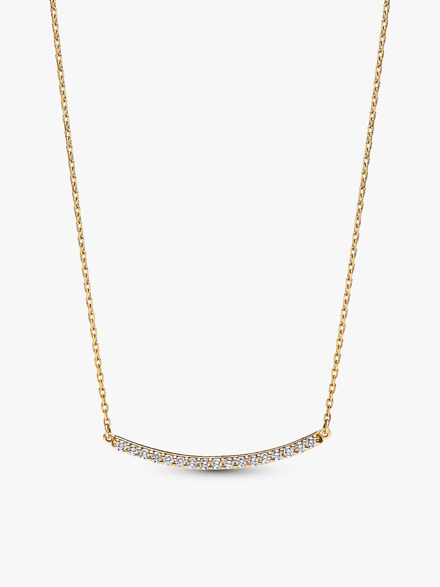 Collier à barre pavée de diamants cultivés en laboratoire Pandora Era
