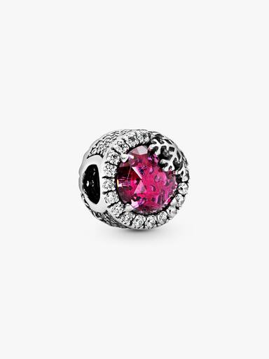 FINAL SALE - Sparkling Cerise Pink Snowflake Charm