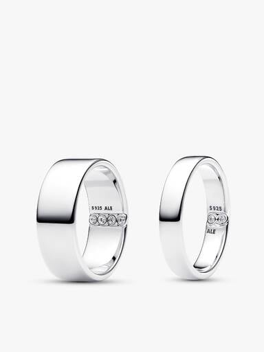 Ensemble de bagues gravables en argent sterling pour elle et pour lui