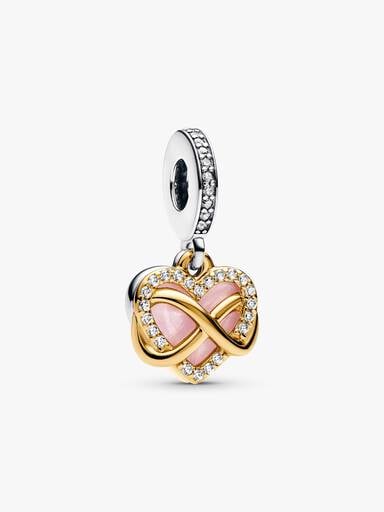 FINAL SALE - Sparkling Infinity Heart Dangle Charm